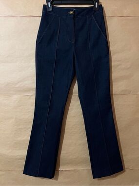 Veronica Beard | Kimra Pants Kick Flare Crop Denim Trouser Dark Oxford Size 0